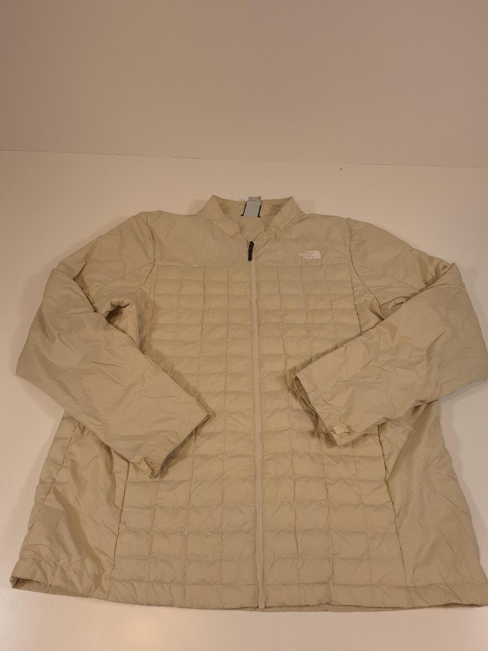 The North Face ThermoBall Eco Jacket Mens 2XL Beige Puffer Full Zip Insulated